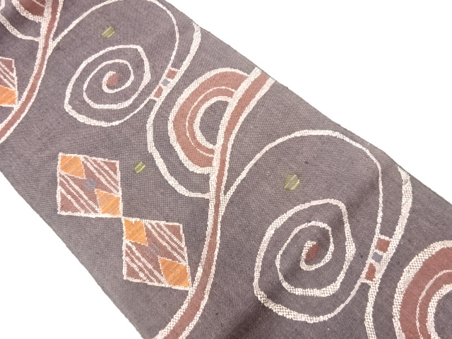 ❰6313❱ フルセット 小紋 作家 浅井青仁 金糸 飛び柄 名古屋帯　正絹 Prices down2）正絹 小紋 反物 着物「白菫 飛び柄、宝尽くし